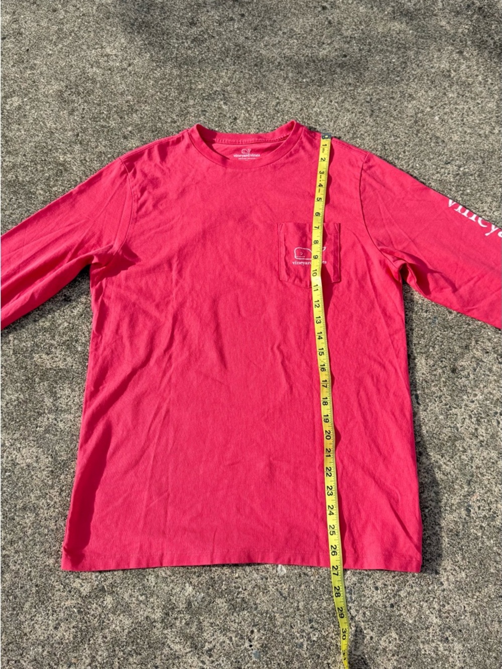 Vineyard Vines Coral Whale Long Sleeve Pocket Tee XL - Picture 8 of 12